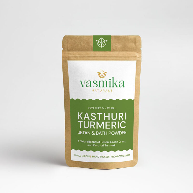 Kasthuri Turmeric - Besan - Green Gram Body Ubtan/Bath Powder Body Scrub
